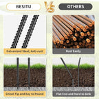 Rebar Stakes 36 inches 16-Pack Concrete Form Stakes Straight 3/8" Diameter Rebar Ground Metal Stakes for Landscaping, Securing Fence, Garden Plants Support, Survey Markers and Securing Trees