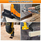 105Pcs Titanium & HCS Oscillating Tool Blades, Professional Oscillating Saw Blades for Wood Plastic Metal Cutting, Multi Tool Blades Compatible with Dewalt Bosch Milwaukee Ryobi