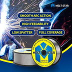 Flux Core Welding Wire, E71T-GS .030" 2-Pound Spool Gasless Mild Carbon Steel Mig Welding Wire - 1Pack