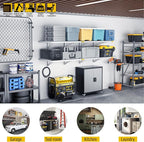 4Pack 2x3ft Adjustable Metal Garage Wall Shelving Heavy Duty Garage Storage Shelf Wall Mounted White