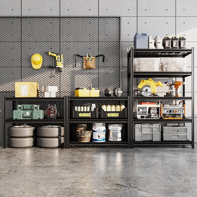 6-Tier 55" W x 24" D x 84" H Garage Shelving 3500LBS Storage Shelves Heavy Duty Metal Shelf Unit Adjustable Basement Industrial Storage Racks (72 * 35 * 15.8)