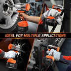 1600Nm(1200Ft-lbs) High Torque Cordless Impact Wrenches 1/2" Brushless Impact Gun Wrench with 2 x 4.0Ah 21V Batteries, 6 Sockets, Extension Bar, Variable Speeds for Home/Car/Truck/RV/Mower