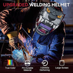 ARCCAPTAIN Auto Darkening Welding Helmet, 1/1/1/1 Top Optical Clarity, True Color Welder Helmet, 4 Arc Sensor 1/25000s Response Time, Wide Shade 4/9-13 for TIG MIG ARC Weld Hood Helmet