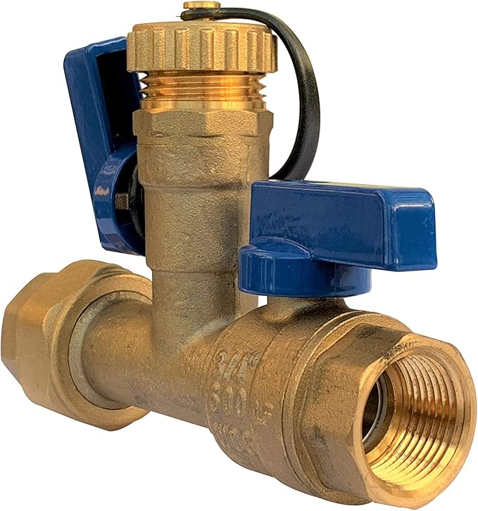 3/4 inch IPS Isolator Tankless Water Heater Service Valve Kit – 3/4'' FNPT X FNPT Thread Brass Isolation Set with Pressure Relief Valve | Pipe Fittings, Supplies & Spare Parts
