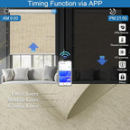 Motorized Blinds with Remote Cordless Automatic Motorized Shades Custom Blinds for Windows Smart Curtains Compatible with Alexa Google Home(Blackout Linen Soft Dunes,W64 x H72in)