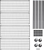 Seville Classics UltraDurable Heavy Duty NSF Solid Steel Wire Rack Storage Unit, Organizer for Garage, Warehouse, Office, Restaurant, Classroom, Kitchen, Black, 4-Tier Shelving, 60" W x 24" D