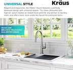 KRAUS Oletto Single Handle Pull Down Kitchen Faucet in Spot Free Stainless Steel, KPF-2820SFS