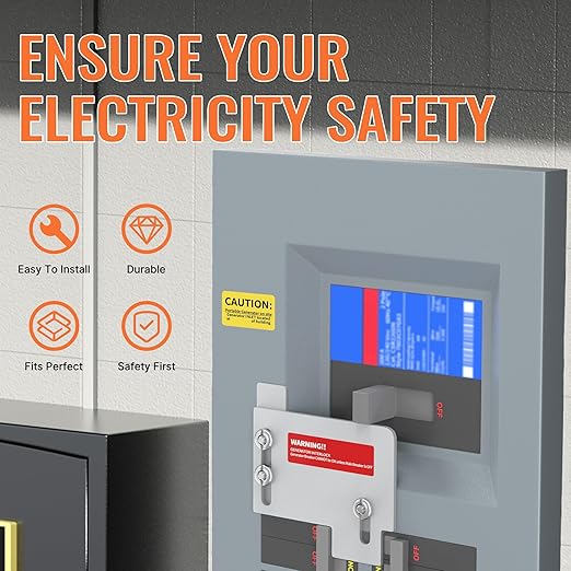 Generator Interlock Kit Fit for Horizontal Main Cutler Hammer CH Series TAN Breaker 150 or 200 amp Panels,1 1/2 Inch Space Between Main & Generator Breaker