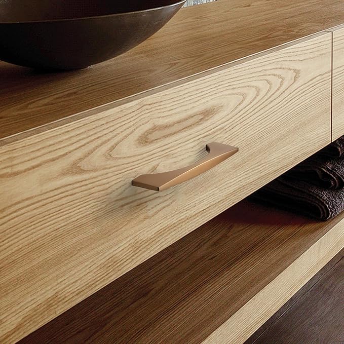 Asidrama 10 Pack 3.75 Inch(96mm) Champagne Bronze Kitchen Cabinet Handles, Cabinet Pulls Kitchen Cabinet Hardware for Cupboard Drawer Pulls