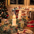 12 Pack Silicone Dipped Candle Light Bulbs Electric Candle Bulbs, for Chandeliers Window Candle Replacement Bulbs & Candelabra Light Bulbs, Clear Silicone Shatterproof, C7/E12 Base, 5W, Warm White