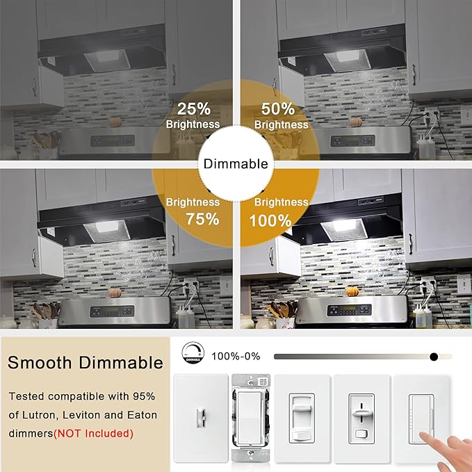 2.5 Inch E17 Intermediate Base LED Filament Bulb 360 Lumens, 5000K Daylight White Dimmable Appliance Bulb AC 120V, UL Listed T8 Microwave Light Bulbs Under Hood for Refrigerator Stove 4Pack