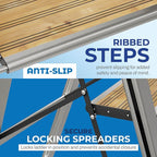 Step Ladder 2 Step Folding, Decorative - Beautiful Bamboo & Silver Aluminum, Ultra Slim Profile, Anti Slip Steps, Sturdy-Portable for Home, Office, Kitchen, Photography Use,by SORFEY