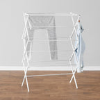 Amazon Basics Foldable Portable Laundry Rack for Air Drying Clothing, Indoor Outdoor Use - 14.5" D x 29.5" W x 41.8" H, White