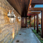 Outdoor Wall Lantern, 13.25IN Porch Lights Outdoor with Glass Shades, Large Waterproof Exterior Lighting Fixtures, Aluminium Outside Light for House Farmhouse Patio Doorway Garage (E26 Base Max 40W )