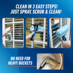 Unger Professional Streak-Free EasyGlide Glass Cleaner Concentrate, 12 oz, Ammonia-Free, Makes 8 Gallons of Solution, Safe for Tinted Windows, LOW-E, Windshields, and Mirrors