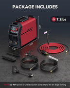 ARCCAPTAIN 200A Stick/Lift TIG Welder with Torch, [Large LED Display] 110V/220V Welding Machine with Synergic Control, IGBT Inverter, Portable MMA Welder Machine with Hot Start, Arc force