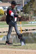 Ashman Spade Shovel (1 Pack) – 41 Inches Long D Handle Grip – The Single Shovel Weighs 2.2 Pounds and has a Durable Handle – Premium Quality Multipurpose Orange Spade Shovel with Strong Build.