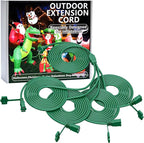 50Ft 4 Outlets Green Outdoor Extension Cords for Halloween Christmas Inflatables Blow Ups Yard Waterproof Outside with Multiple Outlets Extension Cord Power Splitter for Christmas Lights Decorations