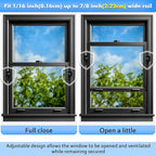 5 Pack Window Locks, Diecast Durable Design, Compatible with Horizontal and Vertical Window, Fit 1/16 inch(0.16cm) up to Wide Rail Easy Installation, Enhanced Safety (Black)