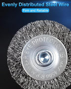 15 Pack Carbon Steel Wire Wheel Brush, Rocaris Cup Brush, Wheel Brush, Pen Brush Set with 1/4-Inch Hex Shank for Rust Removal, Corrosion and Scrub Surfaces