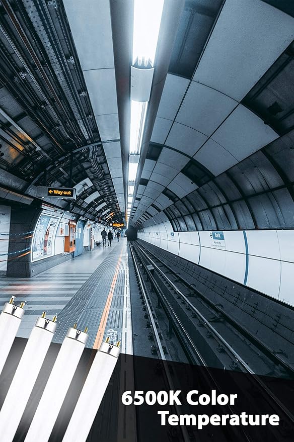 DYSMIO F15T8-DL 15 Watt T8 Straight Tube, Medium Bi-Pin Base, 6500K - Daylight - Pack of 4