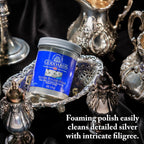 Goddard’s Silver Polish Foam – Silver Jewelry Cleaner for Antiques, Accessories, Ornaments & More – Silver Cleaner for Silverware Protection – Tarnish Remover for Jewelry w/Sponge Applicator (18 oz)