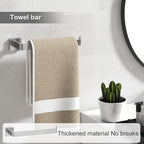 Toilet Paper Holder Collision Avoidance Towel Racks for Bathroom Thickened Material 304 Stainless Steel Towel Rack 10-Piece Towel Bar Brushed Nickel Bathroom Hardware Set Will Not Rust