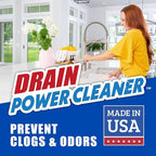 SANI 360° Drain Power Cleaner, Probiotic Enzyme Gel Formula, Odor eliminator, prevents clogs, Grease, Soap Scum, Save Money on Plumbing, Pipes and Septic safe, Made in the USA, 16 Uses, Lemon Scent