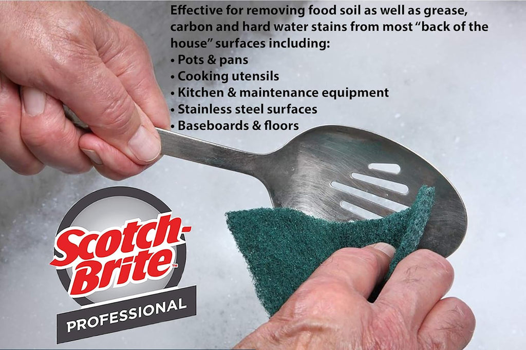 Scotch-Brite General Purpose Scouring Pads 105, Green, 4.5" x 6" Cleaning Scrub Pads (Pack of 40)