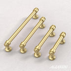 Alzassbg 10 Pack Matt Gold Cabinet Pulls, 4 Inch(102mm) Hole Centers Cabinet Handles Kitchen Hardware Straight Bar for Cabinets and Drawer AL3082MGP
