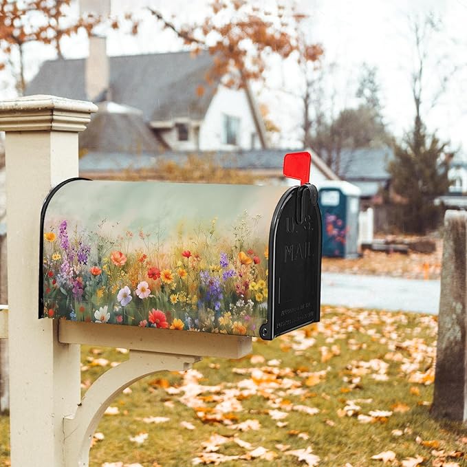 Kawani Spring Floral Mailbox Cover Magnetic 21x18 Inch Spring/Summer/Easter Decor