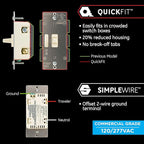 Enbrighten Almond Add-On Switch, QuickFit & SimpleWire, Z-Wave/Zigbee, Not A Stand Alone Switch, 2 Pack, 85096