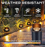 [6 Pack] CLOUDY BAY 9W Well Lights Landscape LED In Ground Outdoor,Shielded Top,Low Voltage 12-24V AC/DC,Waterproof Aluminum Uplights,2700K/3000K/3500K/4000K/5000K,Bronze