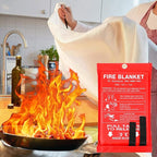 Jerify 12 Pack Fire Blanket for Home Emergency Fire Blanket 47 x 47 Inch Kitchen Fire Suppression Blanket Fiberglass Fire Blanket Flame Retardant Protection and Heat Insulation (Red)