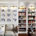 Gold Brass Hardwired Picture Light, 24" Knurled Dimmable Rotatable 360° Picture Lights for Wall, Vanity Light, Gallery Wall Light, Art Lighting, Picture Frame Light,Include Bulb