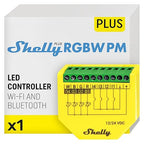 Shelly Plus RGBW PM | WiFi Smart Remote Control for RGBW Led Strips with Power Metering | Home Automation | Bluetooth Gateway | No Hub | Compatible with Alexa & Google Home | iOS Android App