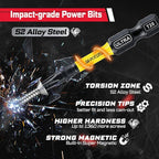 38Pcs Tools Set Packaged with Heavy-duty Tool Box, Include Screwdriver Bits, Nut Driver, Mini Ratchet Wrech, Quick change adapter,Tape Measure,Pliers Wrench and Bit Holder for Home Repairs