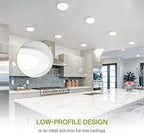 ASD 24 Pack 3 Inch LED Recessed Light 6W, 5 CCT 2700K-5000K CRI90+, IC Rated Ultra Thin Dimmable Ceiling Lights with J Box, Canless Wafer Downlight, Round Slim Panel Lighting, UL Energy Star, White