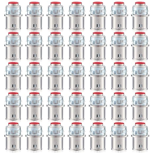 Metal-Clad Cable Connectors Zinc Electrical Conduit Connector 3/8" Snap in Connectors for Steel and Aluminum Cable (35 Pack)