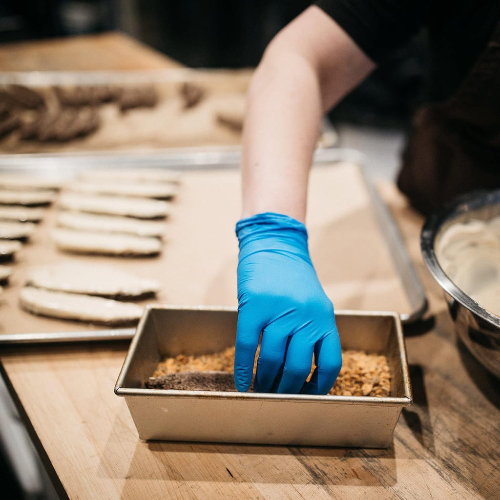 X3 Industrial Blue Nitrile Gloves, Box of 100, 3 Mil, Size X-Large, Latex Free, Powder Free, Textured, Disposable, Non-Sterile, Food Safe, X348100BX