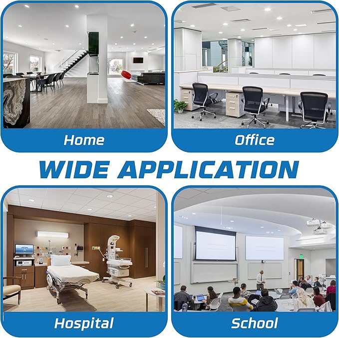 OHLECTRIC 48 Pack – New Construction Mounting Plate for 6 Inch LED Downlight – Slim Steel Rough in Plate/Bracket – Made of Galvanized Steel Recessed LED Light Plate -Slim Light Kit Bracket