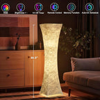 Floor Lamps for Living Room, RGB Color Changing Corner Floor Lamp with Remote Control, Dimmable Standing Lamp for Bedroom, Office, Game Room, Kids Room (Bulbs Included)