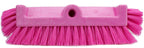 SPARTA 40422EC26 Floor Scrub Brush Head, Multi-Level, Dual Surface Plastic Block with Side Bristles, Crimped Polyester, Threaded Handle Hole, Ideal for Wide and Tight Spaces, BPA Free, 12 Inches, Pink