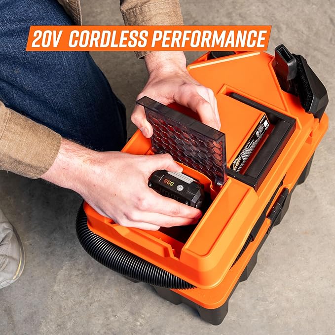 Armor All 2.5-Gallon 20V Cordless Wet Dry Vacuum with 2.0Ah Battery– DVTB202 0902