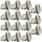 Respirator Cartridge/Filter, 6001 Filter Cartridges Installed on 6200, 6800 Respirator Body, Use for Asbestos, Resin, Paint, Dust, Welding