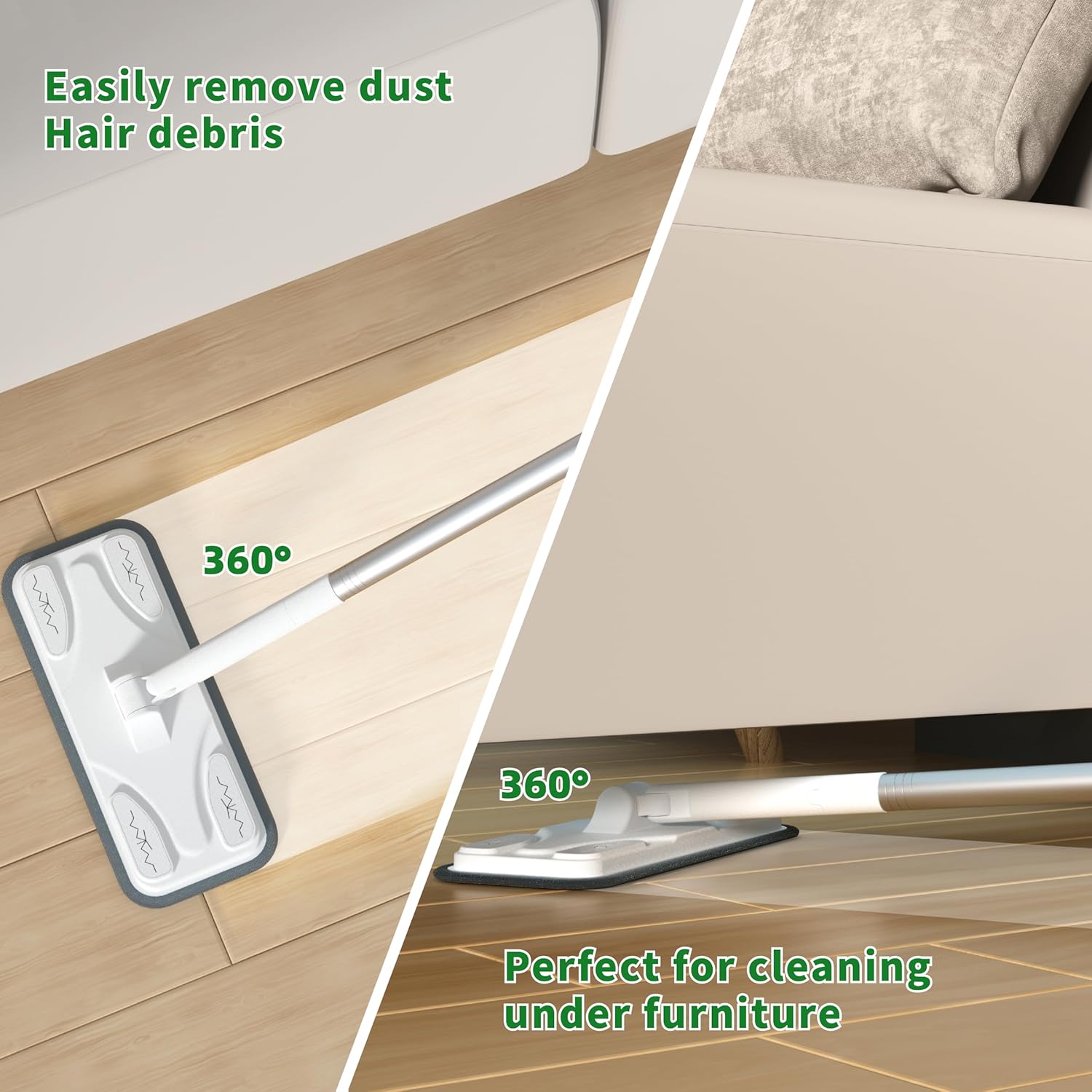 Layers Multi-Purpose Lightweight Dust Mop Set with Extendable Cleaning Tool，12 Sheets Wet Wipes, 1 Dry Wipes, 1 Mopping Pad，360° Swiveing Head Extremely Suit for Cleaning Narrow Space.