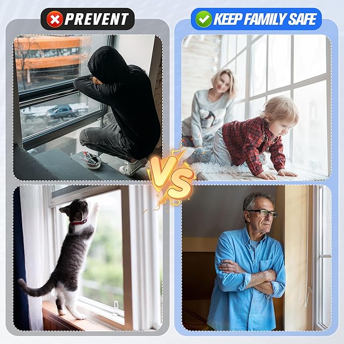 Saillong Replacement Sash Lock Compatible with Prime-line F 2590 for Vertical & Horizontal Sliding Windows, 2-1/4” Mounting Hole Centers, Broken Sash Locks for Additional Home Security (White,3 Pack)