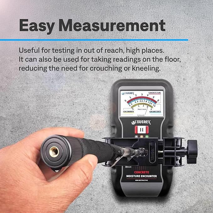 Tramex Extension Handle & Clamp for the 5-Series Moisture Encounters | Use with Our MEX5, ME5, CMEX5, CME5 & Skipper 5 Wood, Drywall, Concrete & Marine Meters Only | Adjustable Tool for Measurement
