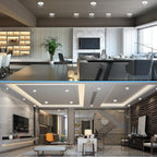 4 Inch Led Recessed lights ,Ultra-Thin Adjustable Eyeball Gimbal LED Recessed Lighting, with Junction Box 9 Watts,750lm, Dimmable geiling light ETL (2700K/3000K/3500K/4000K/5000K Option, 4pack)