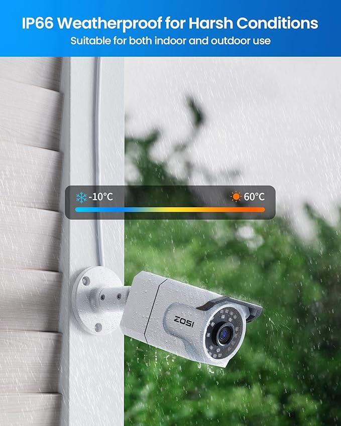 ZOSI 32CH 4K PoE Security Camera System,12pcs 8MP Outdoor Indoor Cameras,One-Way Audio,Person/Vehicle Detection,People Counting,Dual Disk Backup,16Port 32-Channel NVR with 4TB HDD for 24/7 Recording